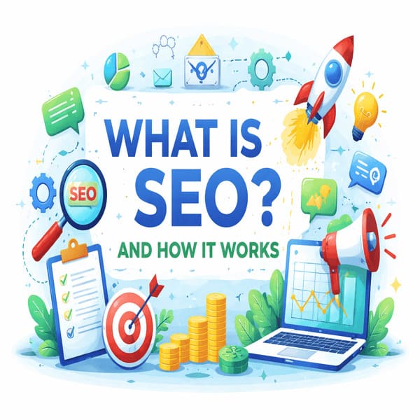 what is seo and how it works search engine optimization concept illustration