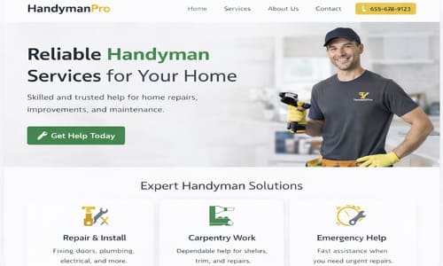 handyman website design for local home repair services
